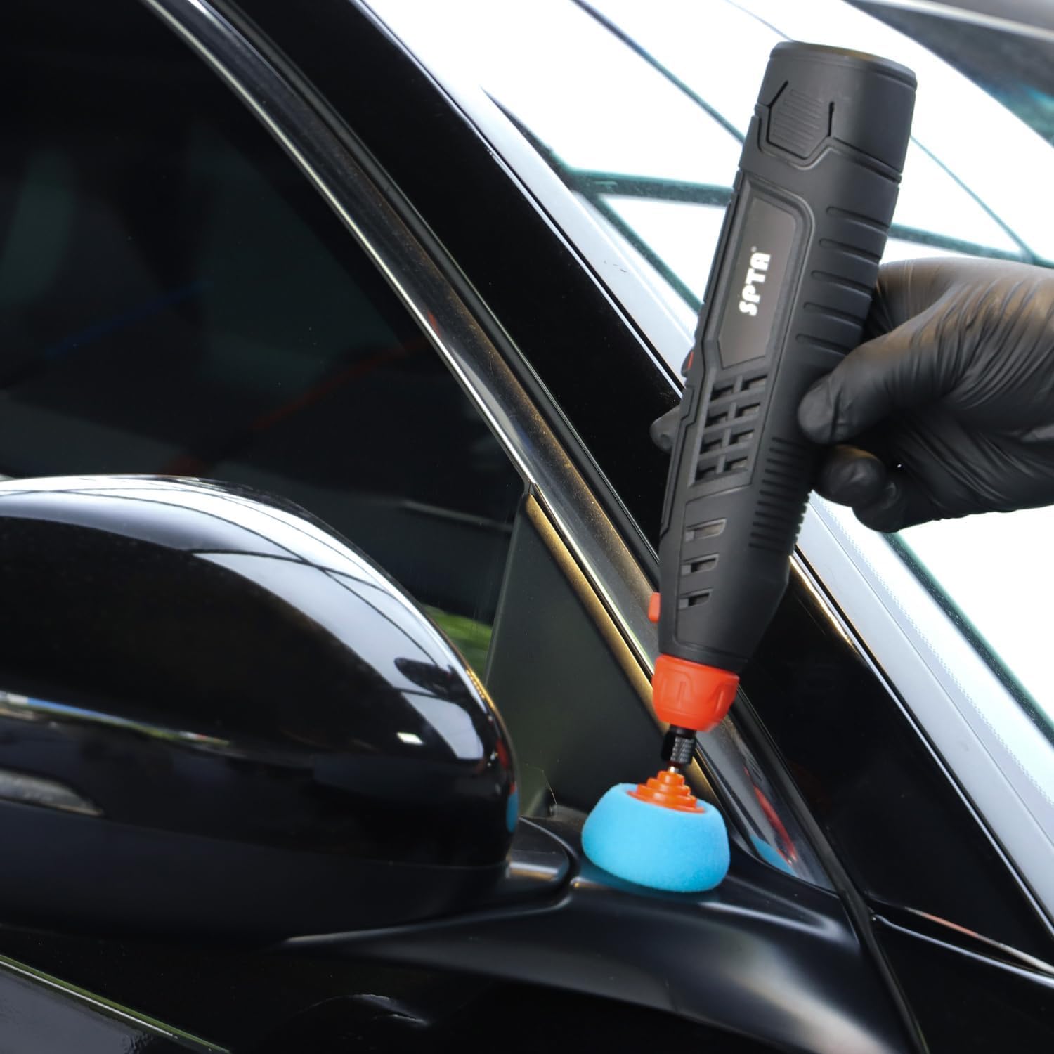 Cordless Rotary Tool, SPTA Powerful Mini Detail Polisher Kit, 36Pcs 12V Li-ion Battery 5,000-25,000 RPM Micro Auto Detailing Car Polisher Polishing Foam Pad Set for Buffing Polishing Sanding Cleaning