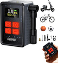 Mini Bike Tire Pump, 150PSI Fast Inflate Bike Pump with Gauge, Auto Stop, Portable Electric Air Pump with Presta & Schrader Valve, 360° Flexible Hose for Mountain Bike, Road Bike, E-Bike