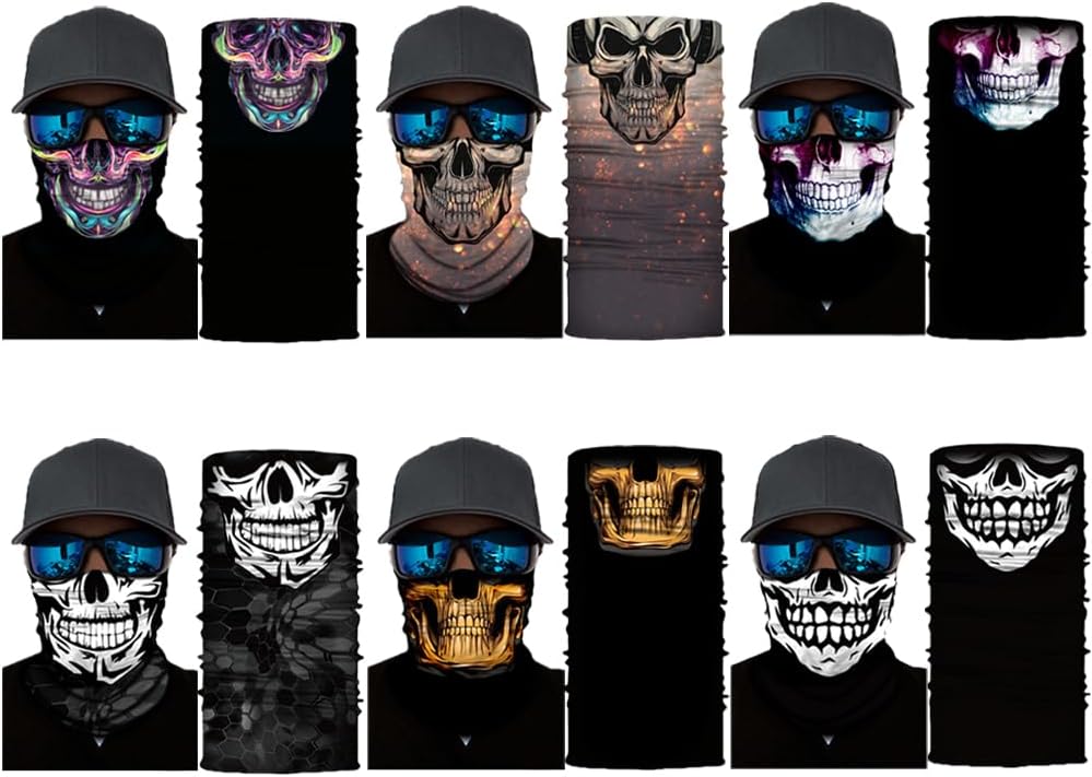 Neck Gaiter Mask,Bandana Gator Face Cover Mask Sun UV Protection,Neck Warmer Balaclava,Tube Face Scarf,Headband for Outdoor