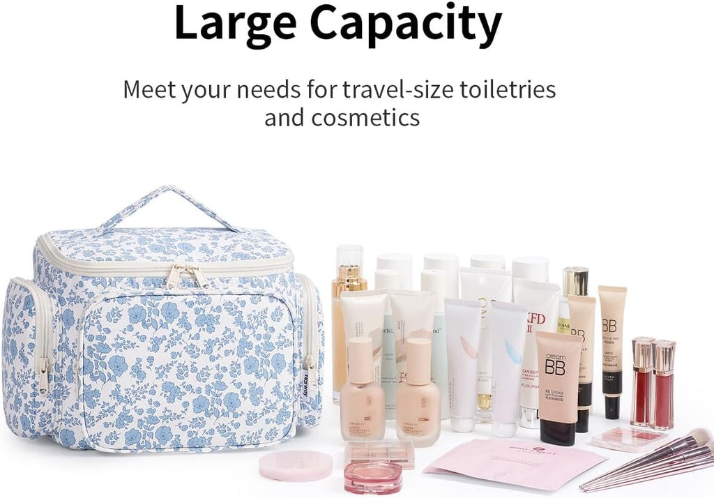 Narwey Hanging Travel Toiletry Bag for Women, Large Makeup Cosmetic Bag