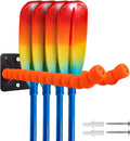Paddles Storage Wall Rack Kayak Paddle Holder Garage with Sponge Protective Cover Metal Oars Holder, Kayak Storage, Canoe Paddles, Indoor Organizer