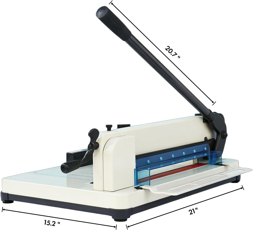 Heavy Duty Paper Cutter 12", Guillotine A4 Paper Cutter, 500 Sheets Capacity Paper Trimmer, Double Safety Protection Durable HSS Blade for Cutting Paper