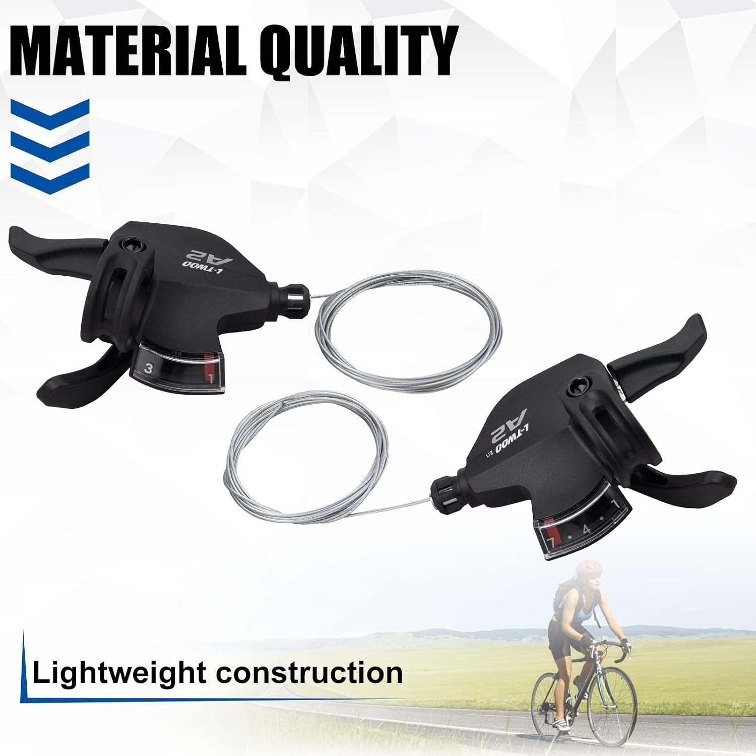 WEEROCK Bike Shifter Lever 21 Speeds 3x7 Thumb Gear Shift Lever for Mountain Bicycle