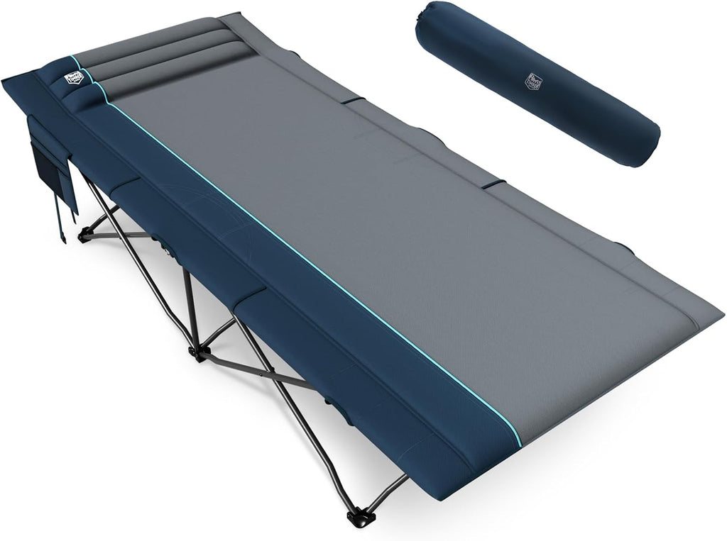Timber Ridge 31.8" W Extra Wide Heavy Duty Camping Cot for Adult, Easy Set Up Oversized Sleeping Cot with Carry Bag for Camping, Travel and Outdoors, Support up to 450lbs