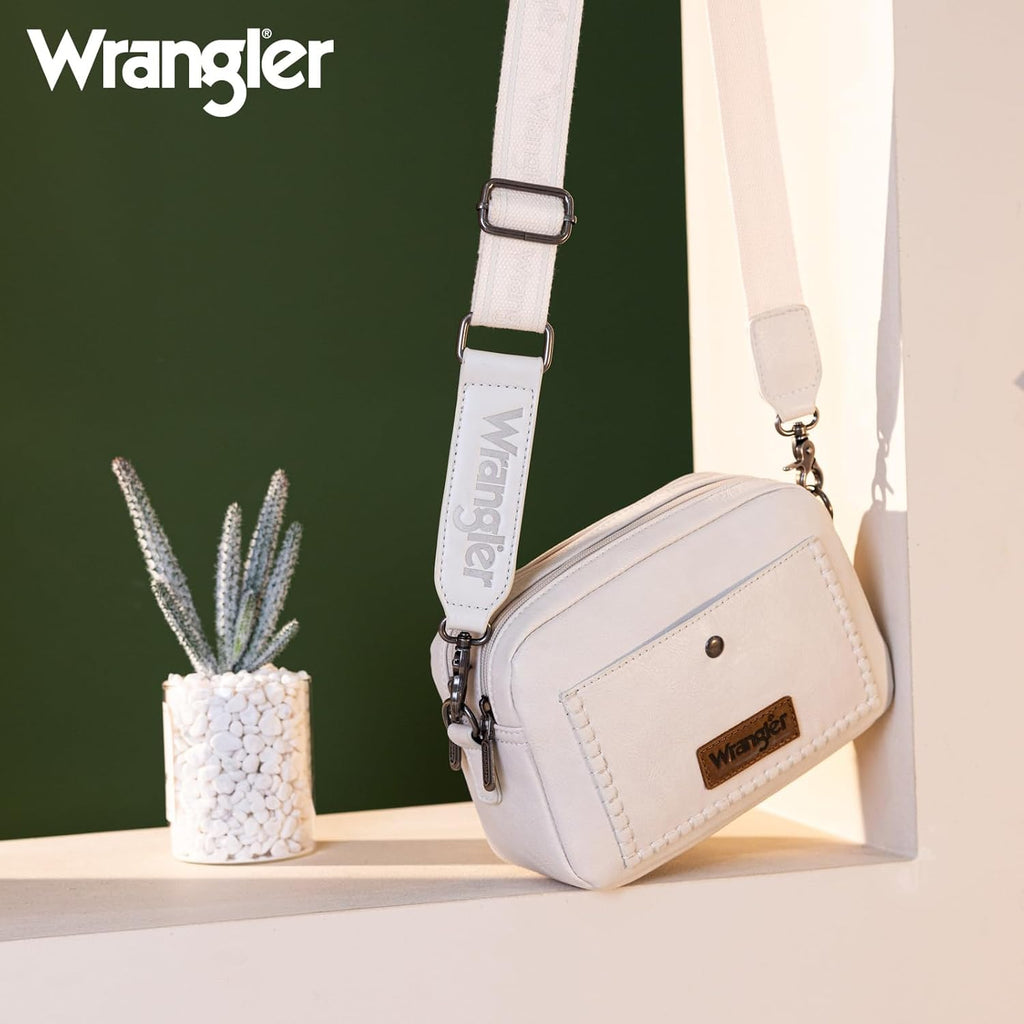 Wrangler Crossbody Purses for Women Trendy Camera Bag with Wide Strap