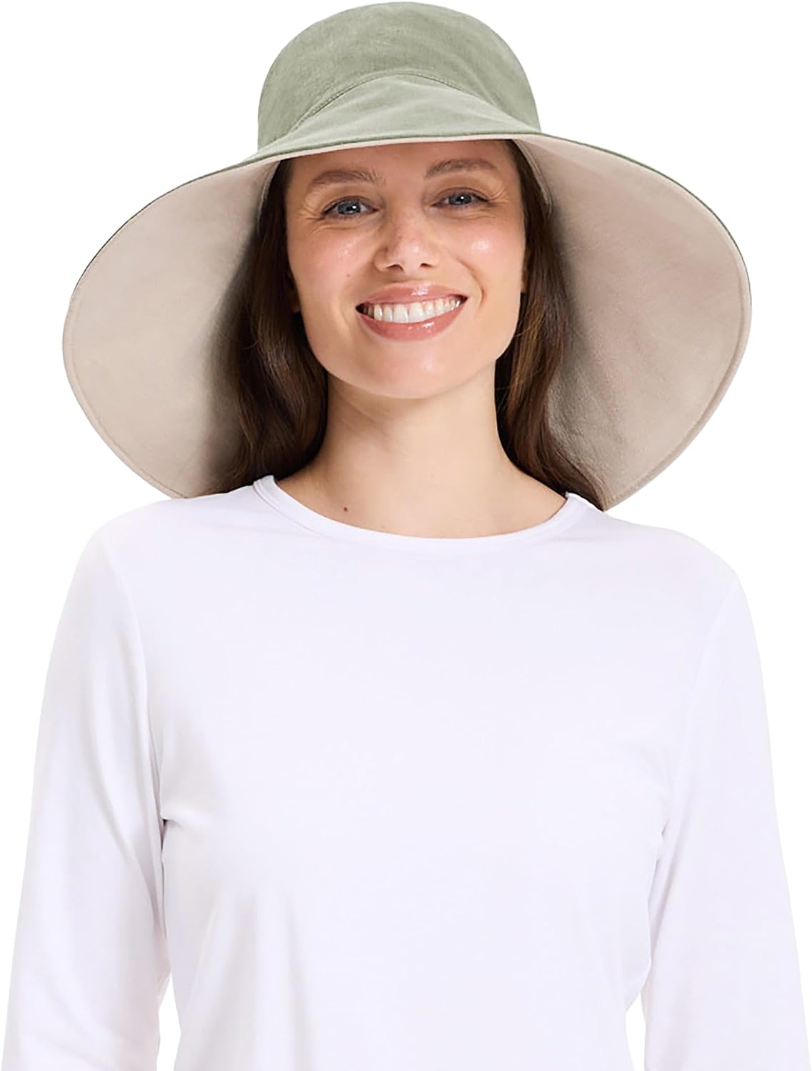Solbari Women’s Ultra-Wide Cotton Linen Sun Hat UPF 50+