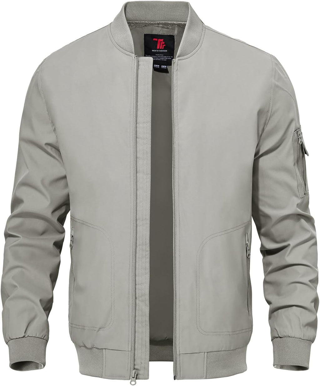 TBMPOY Men's Lightweight Jackets Casual Dress Golf Bomber Windbreaker Fall