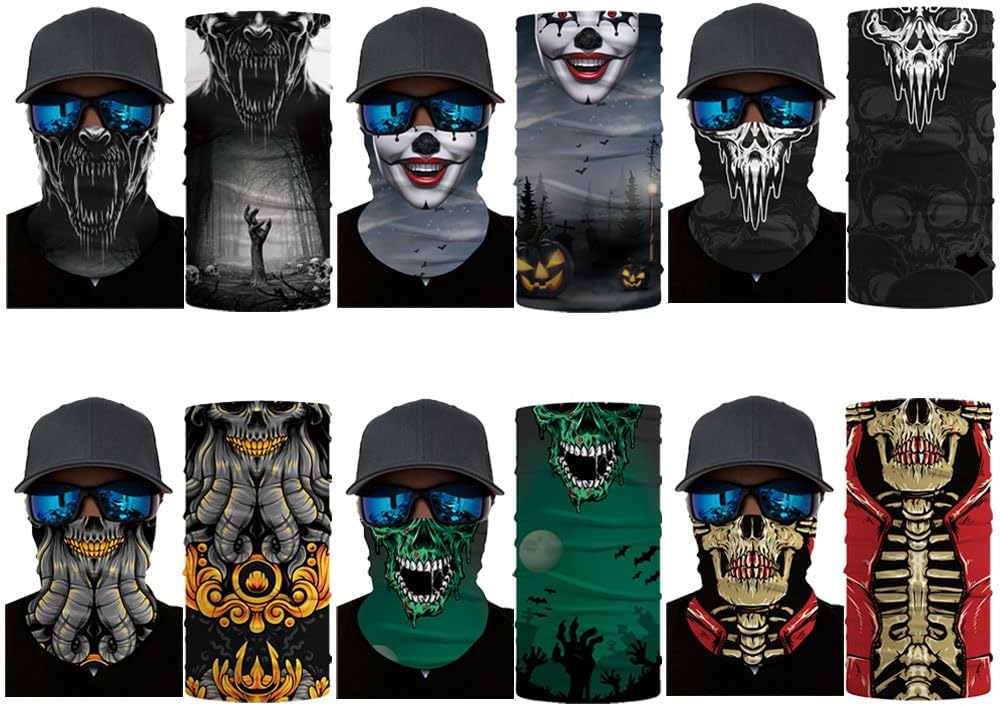 Neck Gaiter Mask,UV Protection Bandana Gator Face Cover Covering Mask,Tube Scarf,Neck Warmer Balaclava,Headband