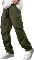 Comdecevis Men's Casual Cargo Pants Tactical Work Pants with Pockets