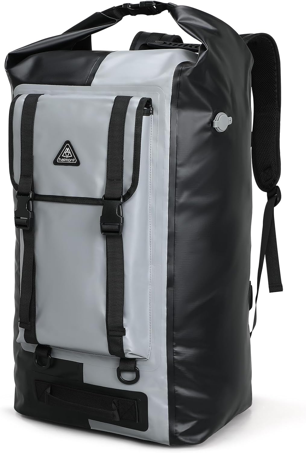 Haimont Large Waterproof Roll Top Dry Backpack 60L, Black