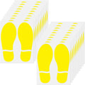 20 Pairs Yellow Footprint Stickers 3×7 in Classroom Floor Line Up
