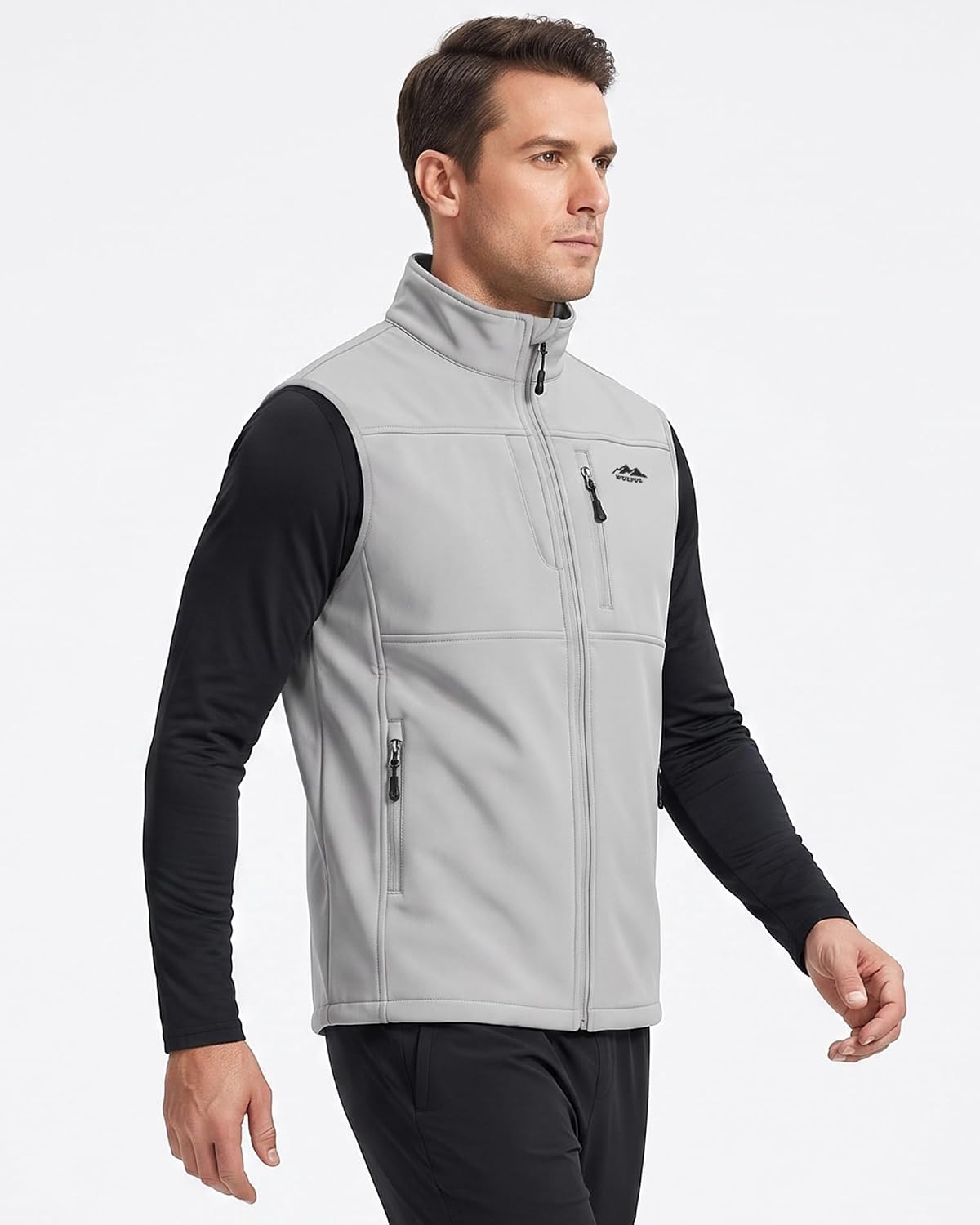 WULFUL Men's Golf Vest Windproof Lightweight Outerwear Sleeveless Jacket