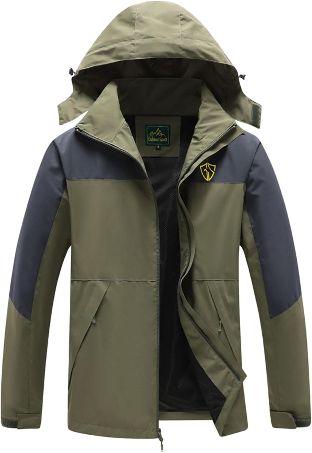 GIISAM Rain Jacket for Men, Mens Waterproof Raincoat Lightweight Rain Jackets Outdoor Rain Coat Windbreaker with Hood