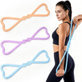 Figure 8 Resistance Bands 3 Pack, 21.6" Extra Long Elastic Exercise Bands with Handles, 15/25/35LB Stretching Band Set for Physical Therapy, Yoga, Pilates, Arm Back Shoulder Workout