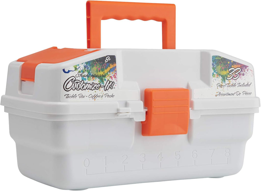 Shakespeare Customize-It Tackle Box, Kids Tackle Box with Tackle Included