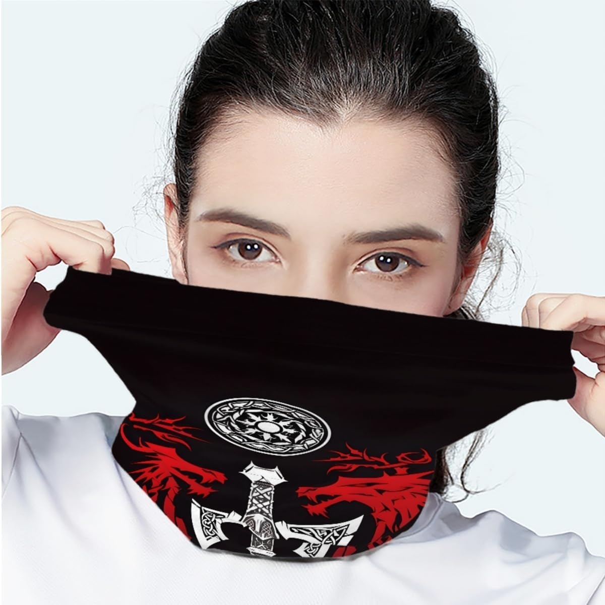 Cool Skull Face Bandanas Sports Casual Headwear Viking Neck Gaiter