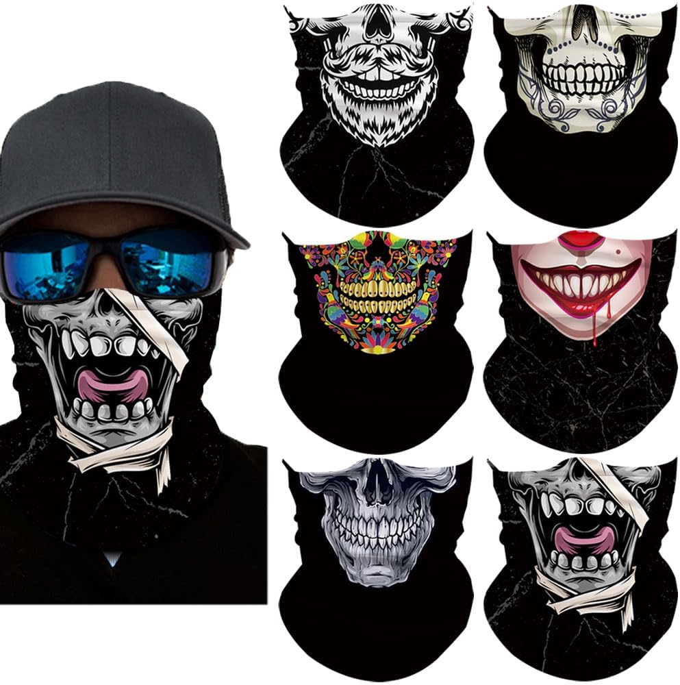 Neck Gaiter Mask,Bandana Gator Face Cover Mask Sun UV Protection,Neck Warmer Balaclava,Tube Face Scarf,Headband for Outdoor