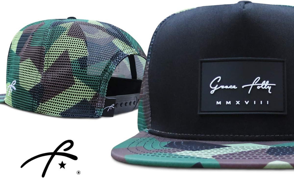 Grace Folly Trucker Hat for Men & Women. Snapback Mesh Caps