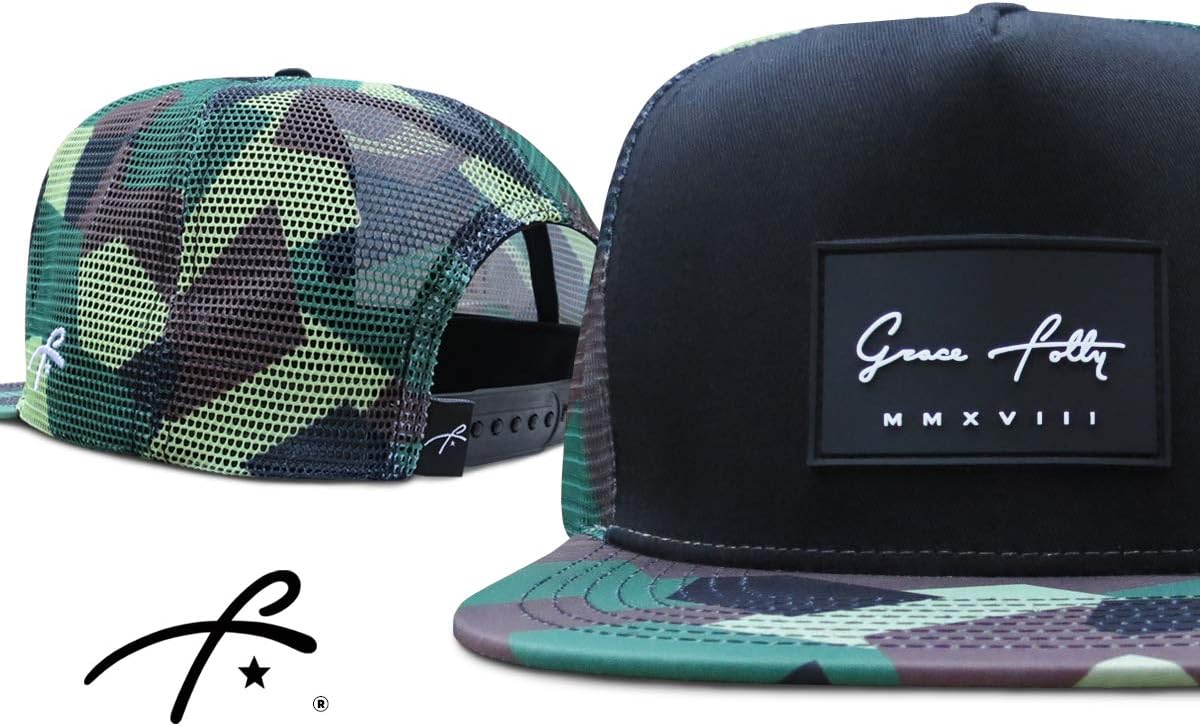 Grace Folly Trucker Hat for Men & Women. Snapback Mesh Caps