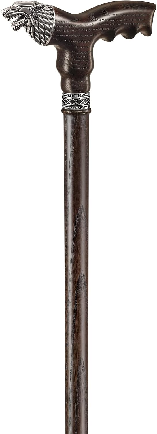 Asterom Wooden Canes for Men, Handcrafted Men's Walking Cane, Oak Wood