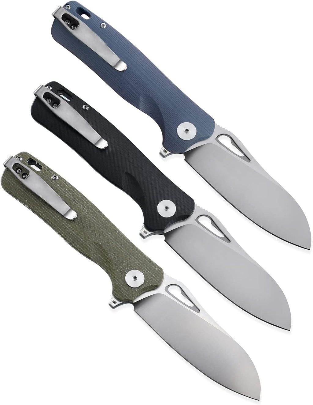Petrified fish PF868 Bunta 3.35" D2 Satin Blade Pocket Folding Knife