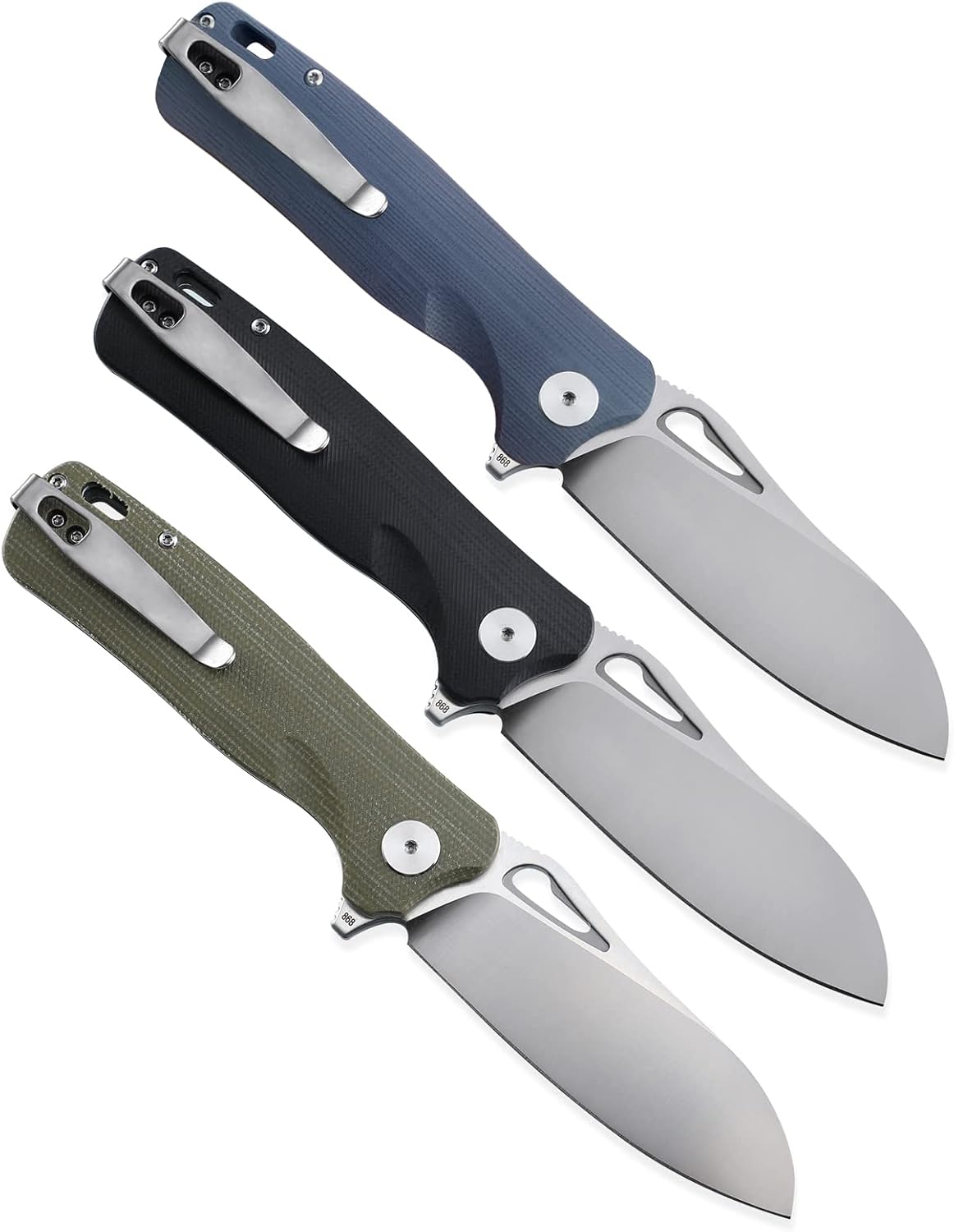 Petrified fish PF868 Bunta 3.35" D2 Satin Blade Pocket Folding Knife