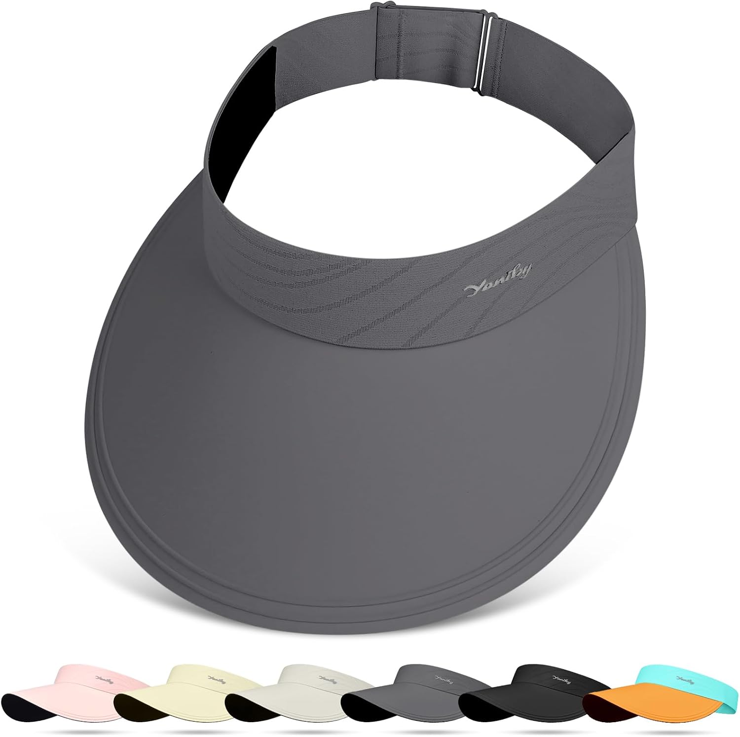 YANIKY Sun Visor Hat for Women,UPF50+ Seamless Sun Hats Men Women Lightweight Sports Cap Stretchy Ponytail Hat for Outdoor