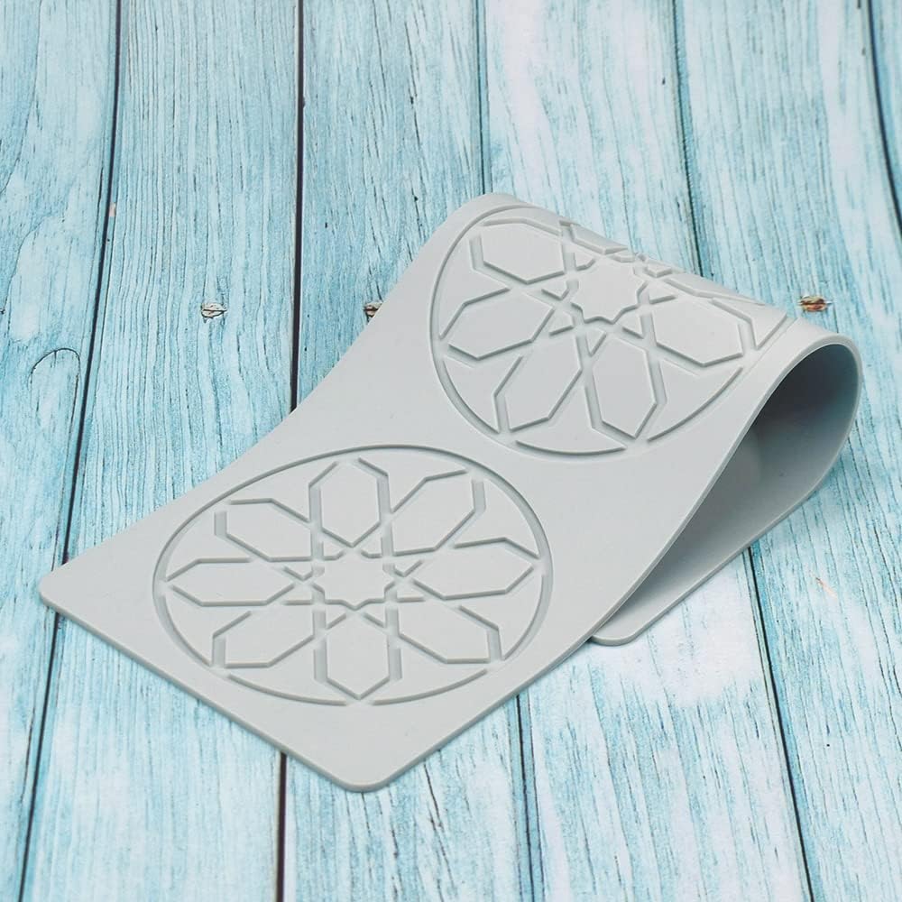 Hollow Leaf Silicone Molds Lover Heart Chocolate Molds Geometry 3D Silicone Mould Chocolate Candy Leaf Mold Sugar Craft Cake Decoration Cupcake Top (K_Geometry_14.4 * 5 * 0.12inch)