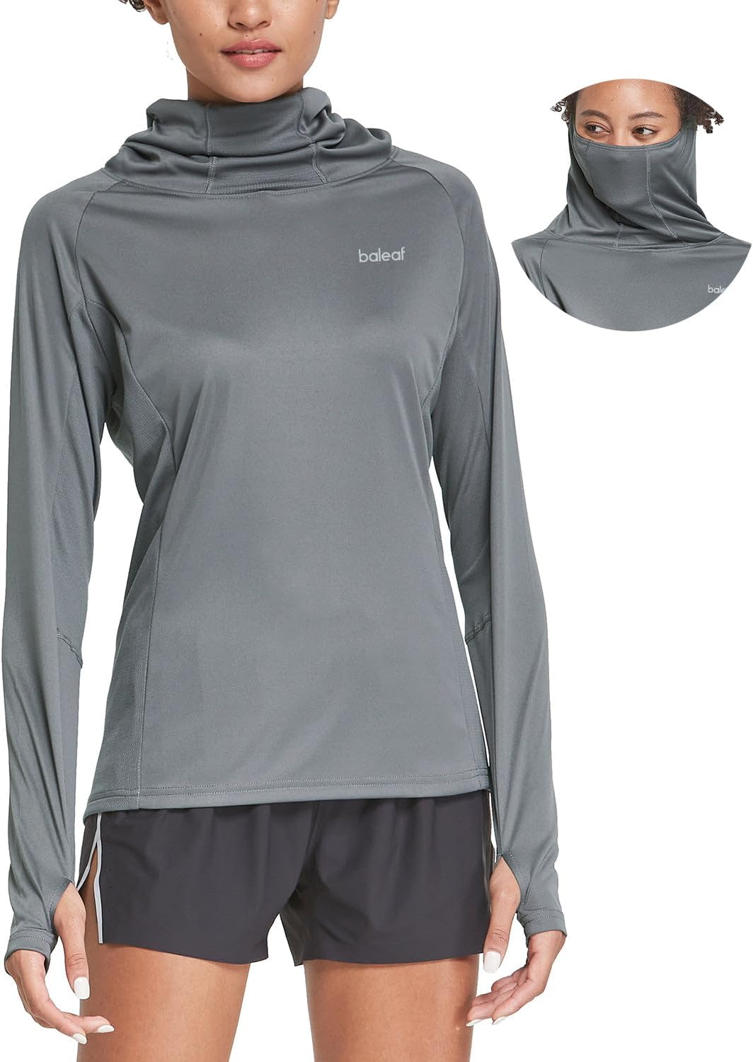 baleaf Women's SPF Shirts Long Sleeve Shirts UPF 50+ Hoodie Rash Guard