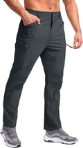 Pudolla Men's Lightweight Hiking Pants with 7 Pockets Quick Dry Water Resistant Fishing Travel Pants