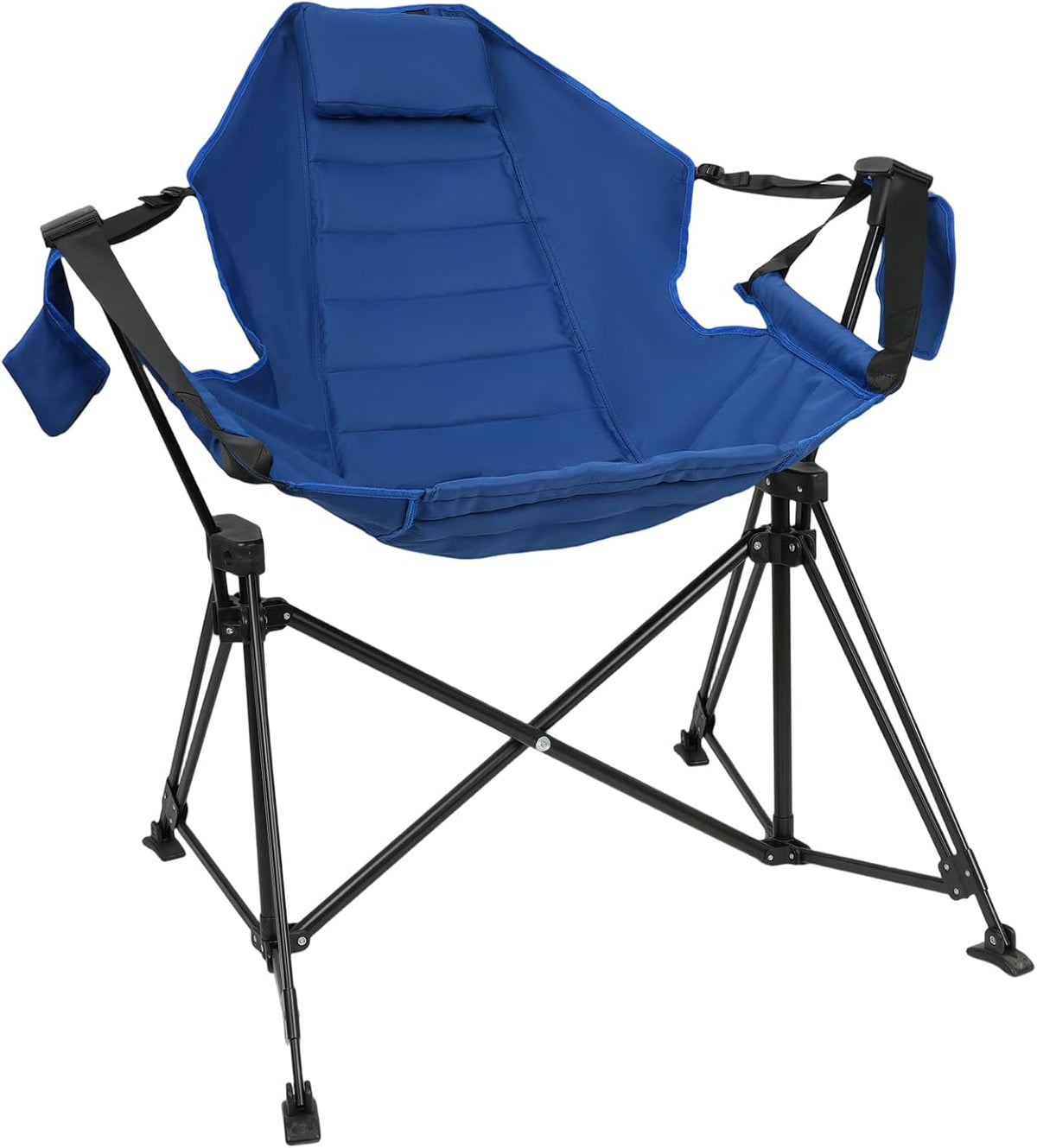 Hammock Camping Chair Folding 350lbs Foldable Portable Rocking Chairs for Adults Outside Swinging Camp with Stand Lawn Garden Hanging Outdoor