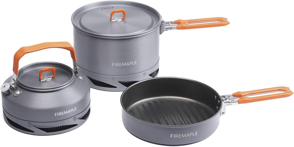 Fire-Maple Feast Outdoor Camping Cookware, Pot and Pan Set Stackable Kit