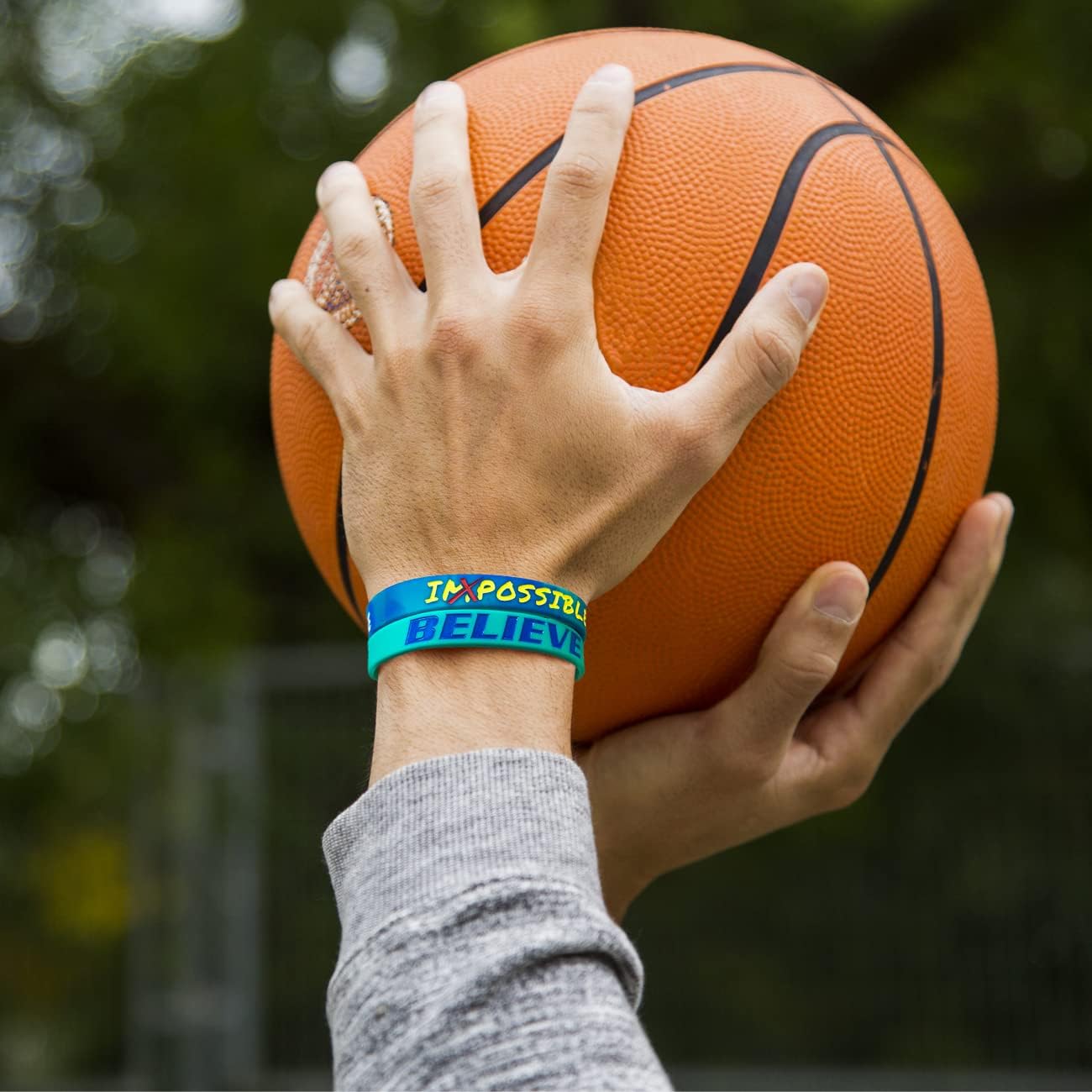 QEERBSIN Motivational Wristbands Inspirational Silicone Bracelets