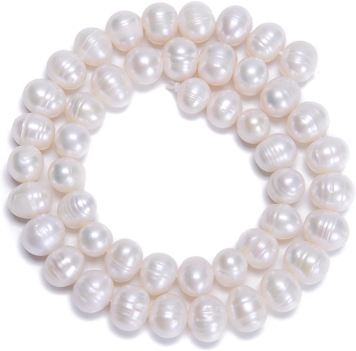 AD Beads Natural Freshwater White Pearl Round Beads 15" 4mm 6mm 8mm 9mm 10mm 11mm 12mm (10-11mm)