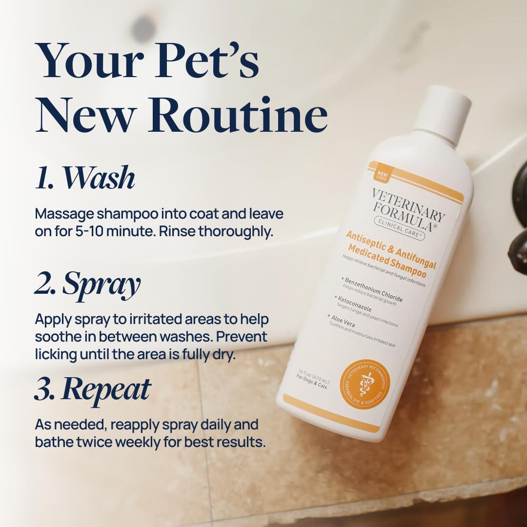 Veterinary Formula Clinical Care Antiseptic & Antifungal Shampoo + Spray
