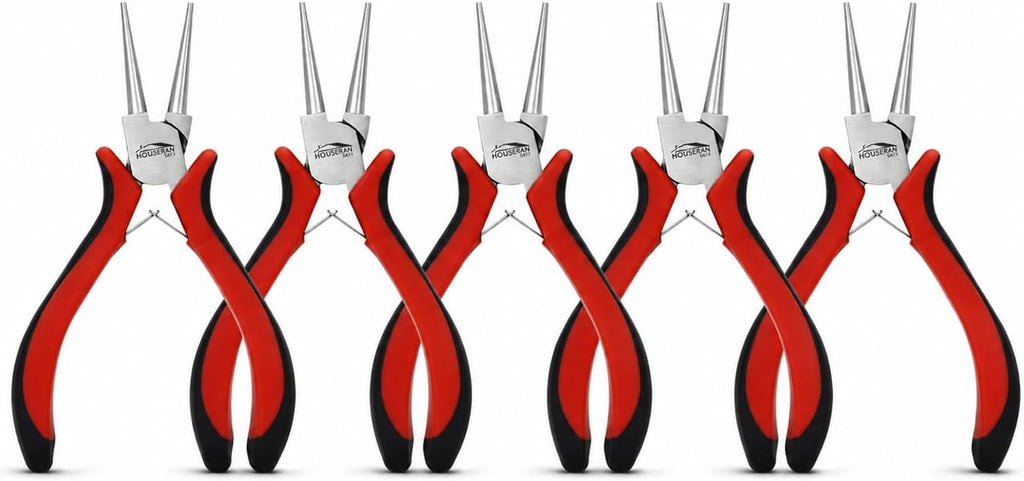 5-Piece Round Nose Pliers Set for Jewelry Making and Wire Wrapping