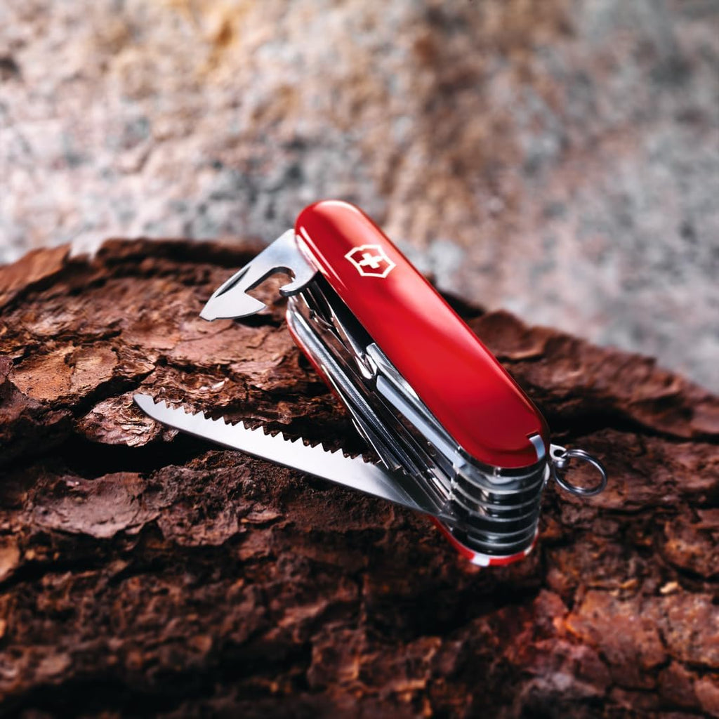 Victorinox Rambler Swiss Army Knife, 10-Function Pocket Knife, Red