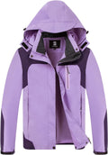 Womens Waterproof Rain jacket Lightweight Raincoat with Removable Hood