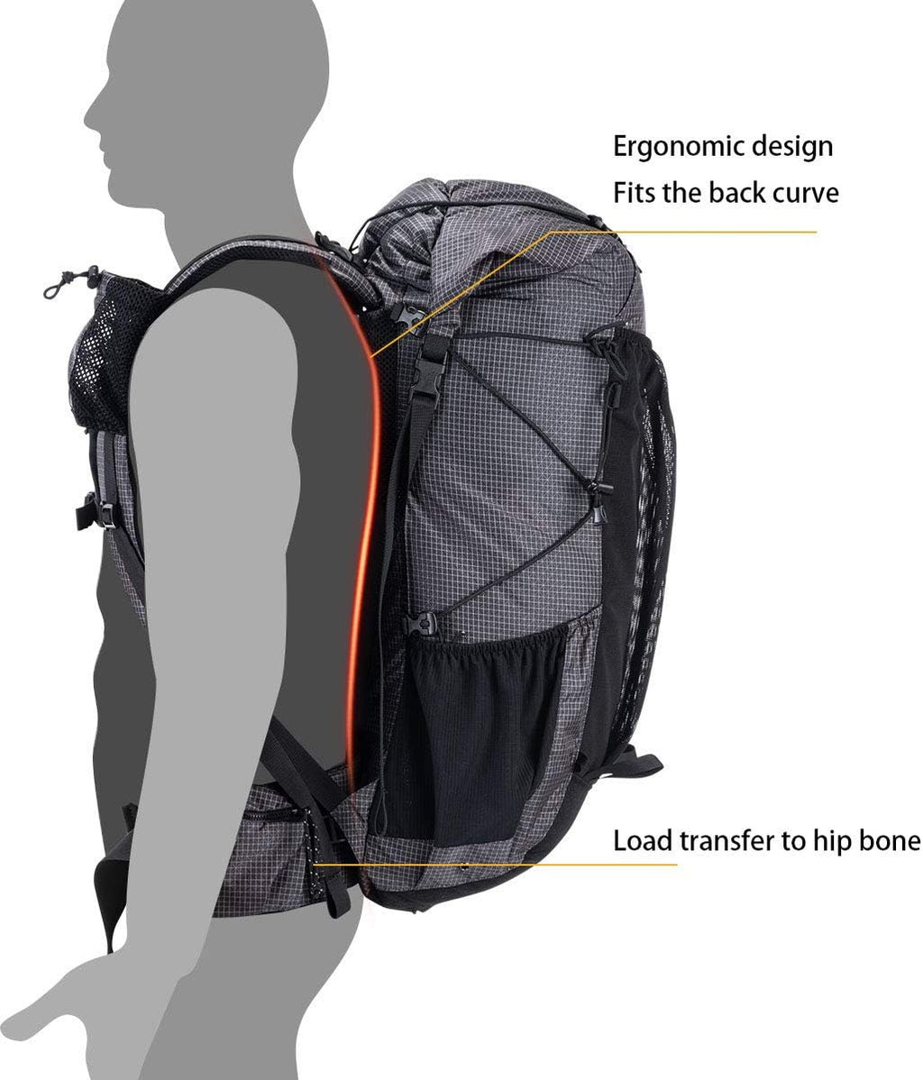 Naturehike 65L Internal Frame Hiking Backpack for Outdoor Camping Travel Backpacking, Ultralight Backpack for Adults