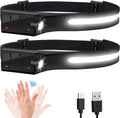 EGUKU Rechargeable Headlamp 2 Pack, 230° Wide Beam LED Head Lamp for Adults