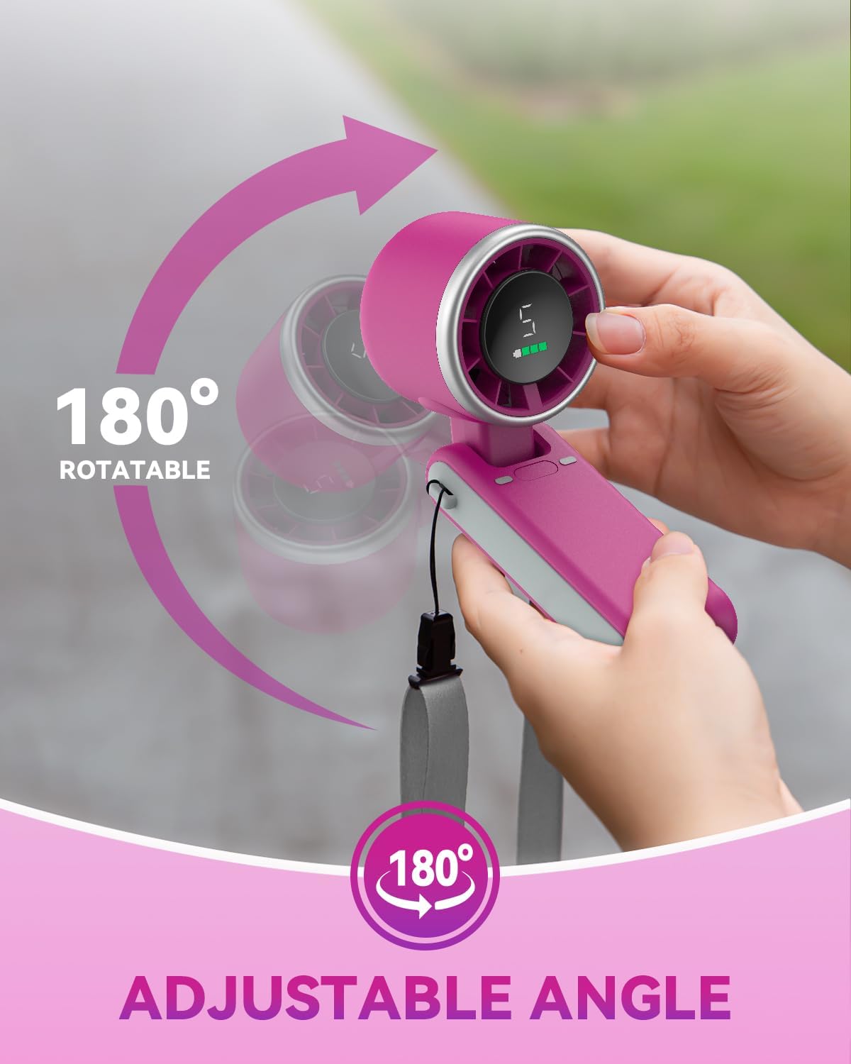 PlayHot Portable Handheld Turbo Fan, Travel Essentials, Gifts for Women/Men