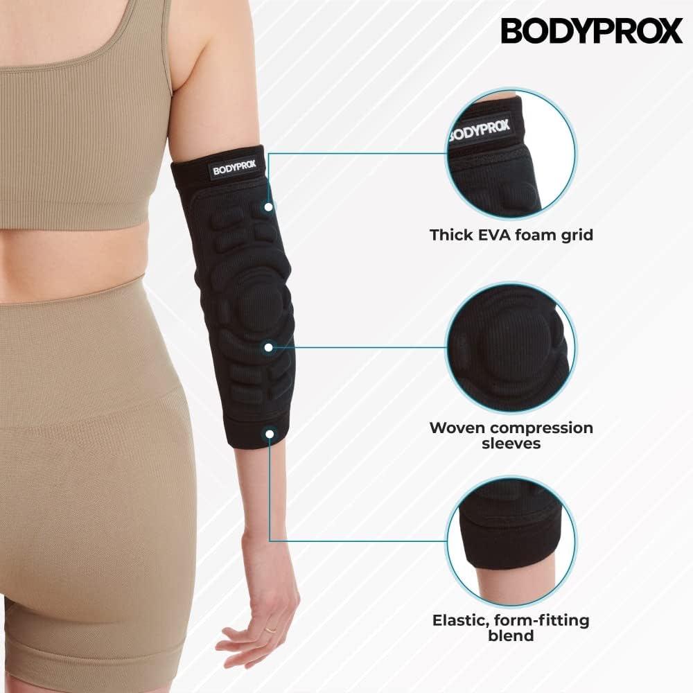 Bodyprox Elbow Protection Pads 1 Pair, Elbow Guard Sleeve