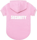 BINGPET Security Dog Hoodie, Pet Sweater Clothes with Leash Hole, Pink