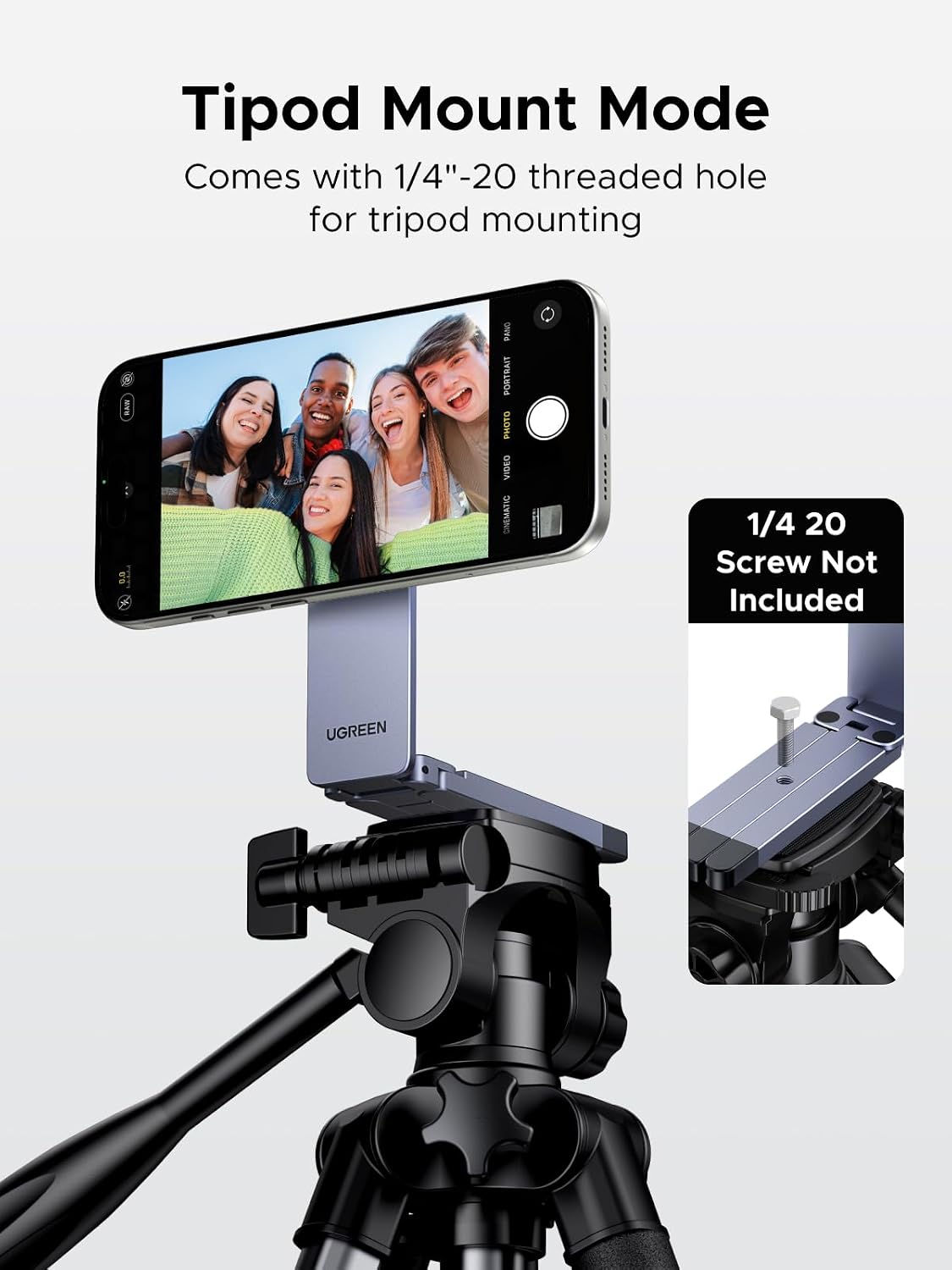 UGREEN Magsafe Tripod Stand, Ultra-Compact Travel Tripod for iPhone 17