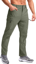 Pudolla Men's Lightweight Hiking Pants with 7 Pockets Quick Dry Water Resistant Fishing Travel Pants