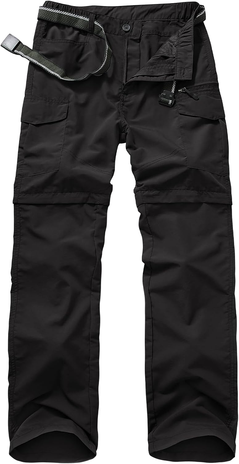 mixtiq Mens Hiking Convertible Pants Water-Resistant Quick Dry Pants