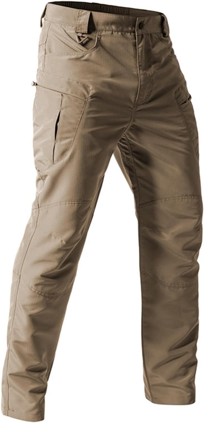 Men's Stretch Tactical Pants,Water Resistant Ripstop Cargo Pants,Lightweight Outdoor Work Hiking Pants with Pockets