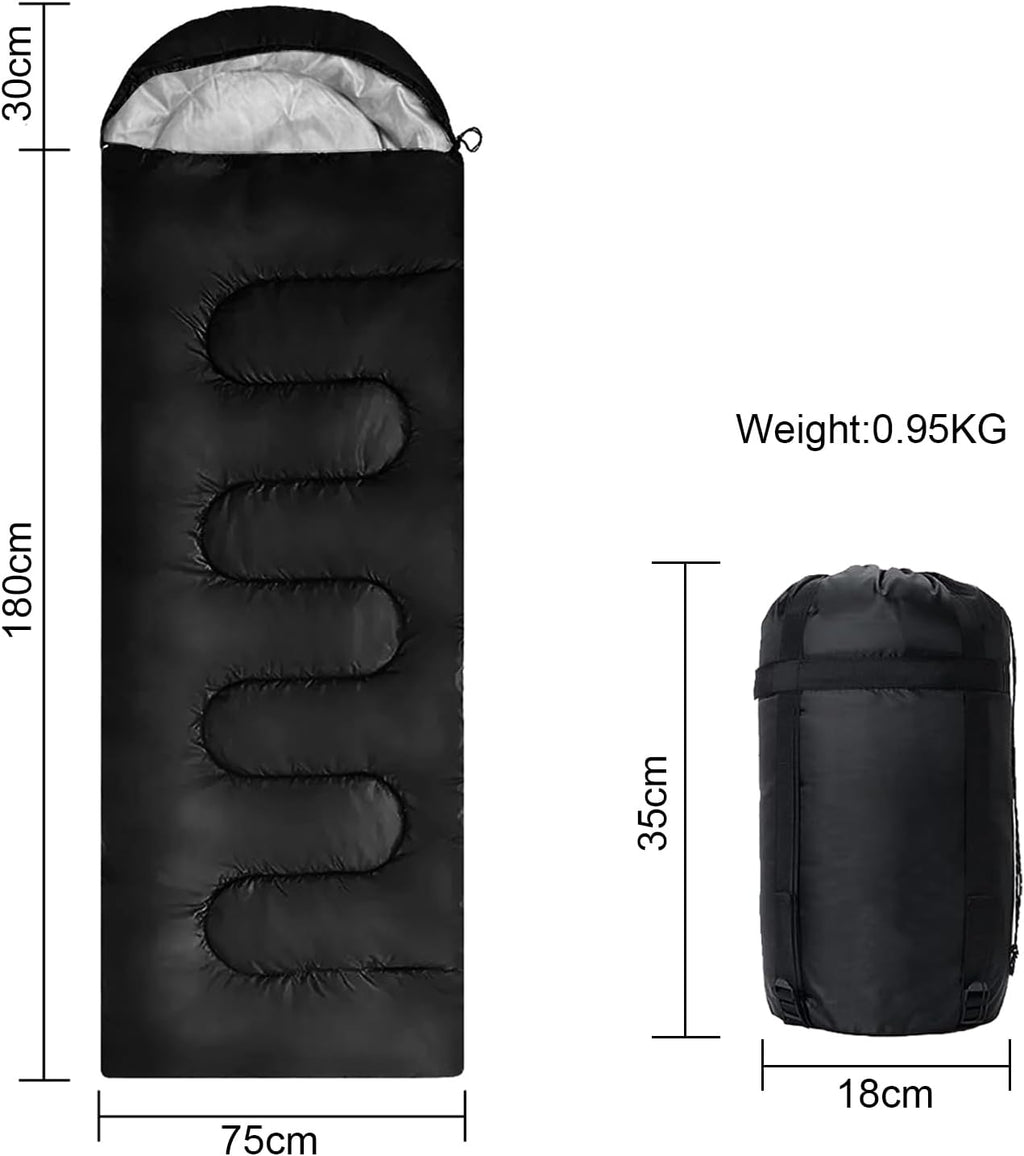 Envelope Camping Sleeping Bag Warm & Cool Weather for Adults