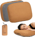 Camping Pillow Memory Foam Pillow, Portable Backpacking Pillow for Travel, Lightweight Compact Pillow with Washable Cover for Camping, Hiking, Backpacking (L)