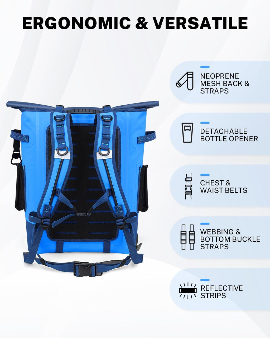 Gonex Cooler Backpack, 40 Can Insulated Soft Cooler Bag, Waterproof